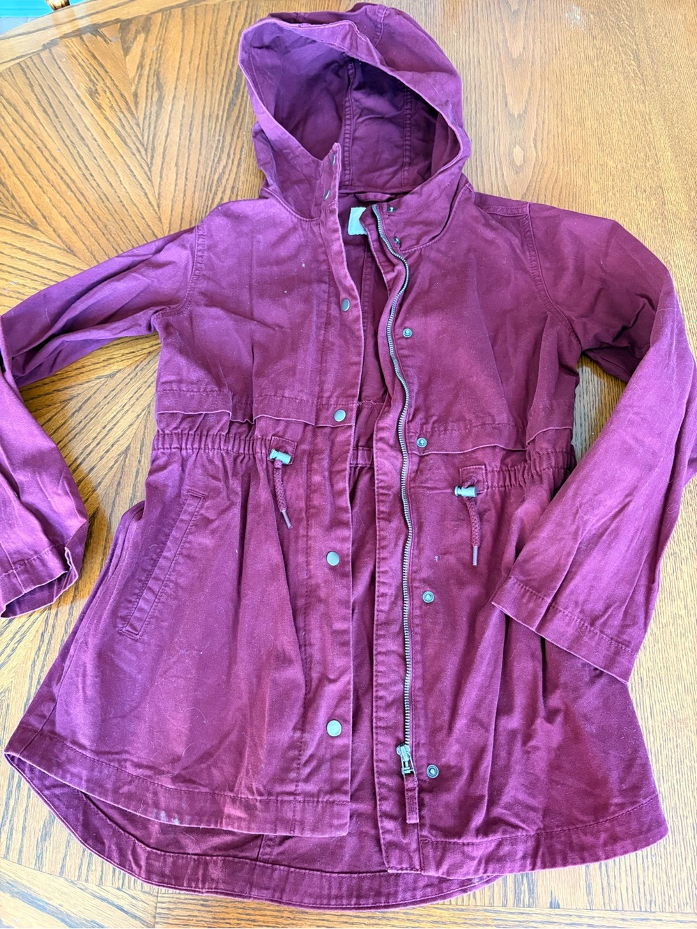 Old Navy Hooded Utility Jacket in Plum